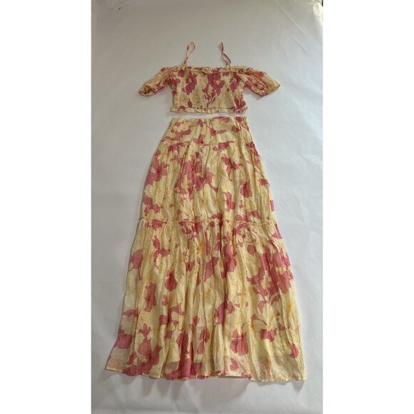 Petal & Pup Lily Two Piece Set in Yellow Pink - Picture 4 of 5